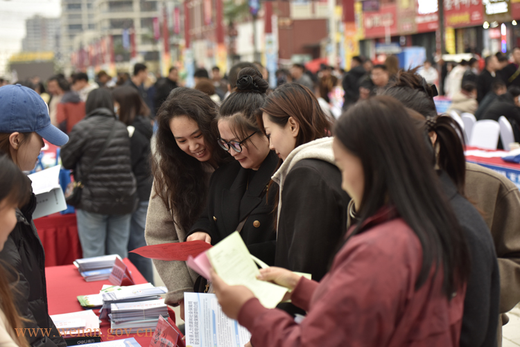 文安县人社局就业服务活动走进商业街区